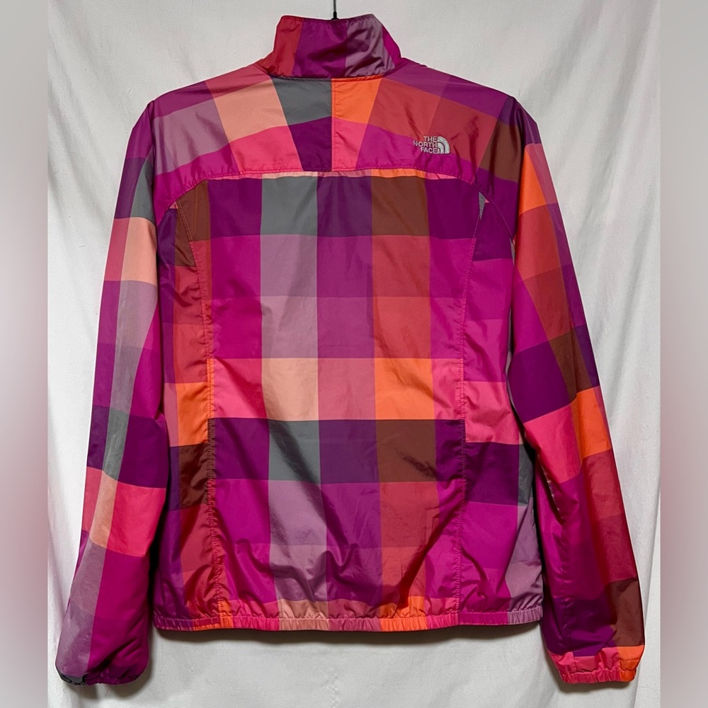 The North Face Multicolor Plaid Windbreaker Shell Jacket Spring Outdoor Hiking - Picture 6 of 12